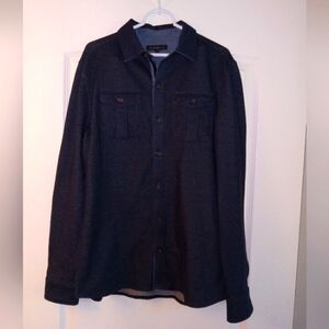 Men’s Banana Republic Dark Blue Long Sleeve Button Down Knit Shirt
